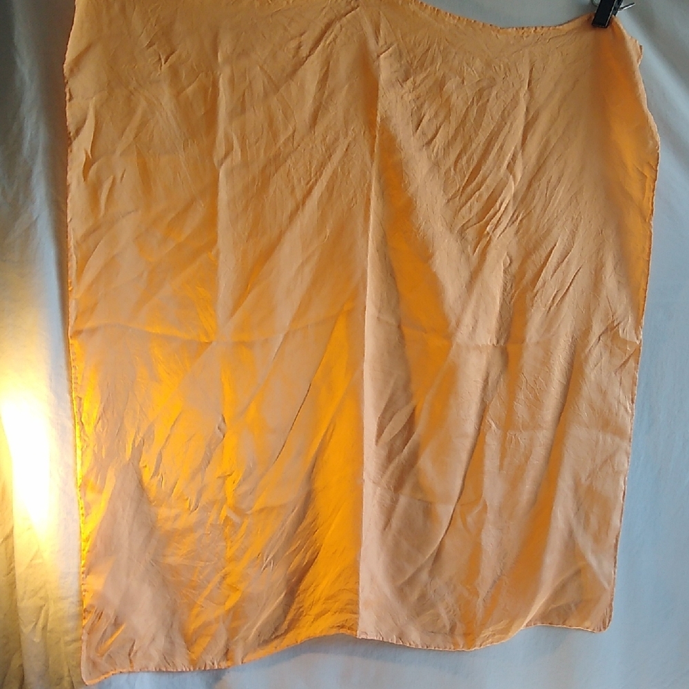 Silk Scarf Hand-Rolled Edge * Vibrant Creamsicle Orange - Picture 5 of 7